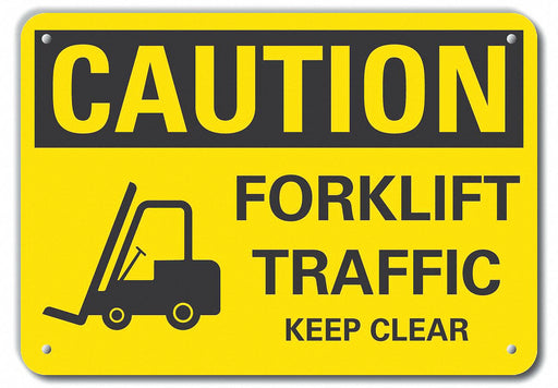 Caution Sign 7 inx10 in Plastic