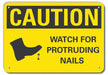 Caution Sign 10 in x 14 in Plastic