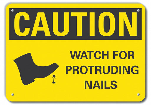 Caution Sign 10 in x 14 in Plastic