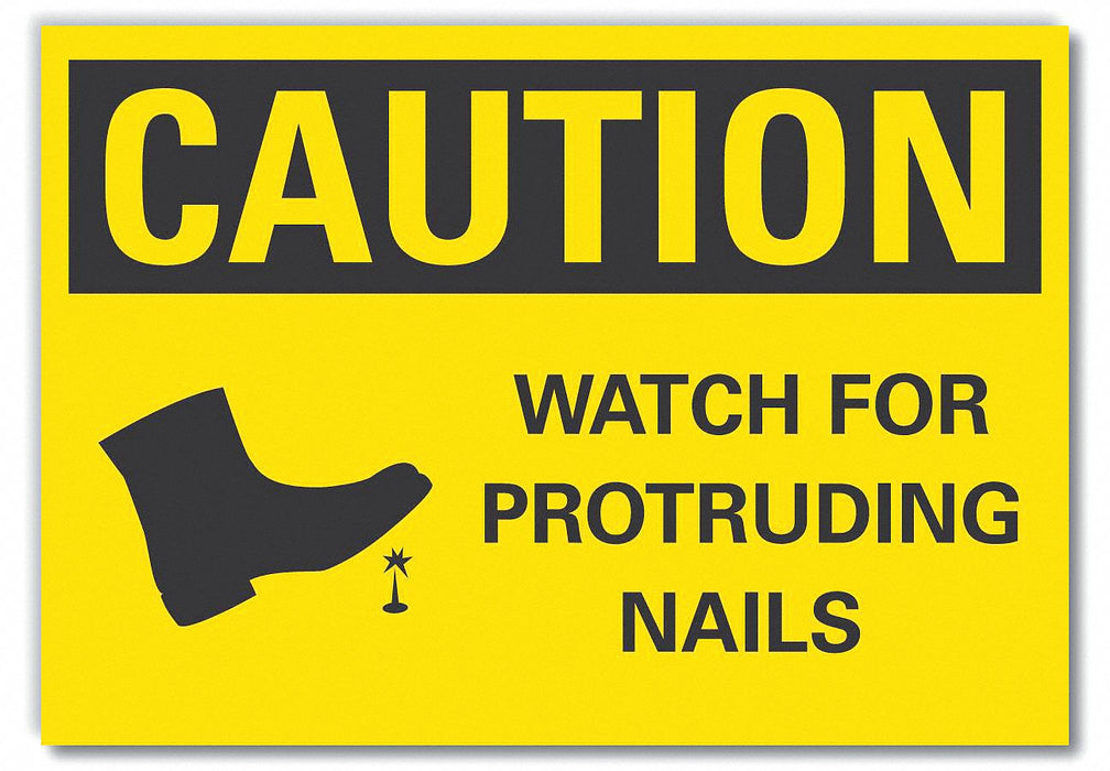 Caution Sign 10in x 14in Non-PVC Polymer