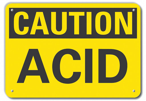 Caution Sign 7 inx10 in Plastic