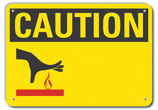 Caution Sign Blank 10 inx14 in Plastic