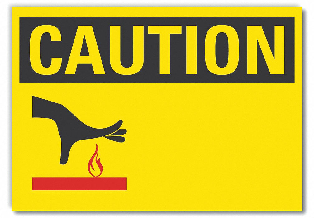 Caution Sign Blank 7inx10in Non-PVC