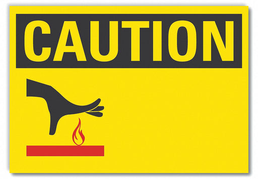 Caution Sign Blank 7inx10in Non-PVC