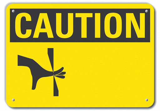 Caution Sign Blank 7 inx10 in Plastic