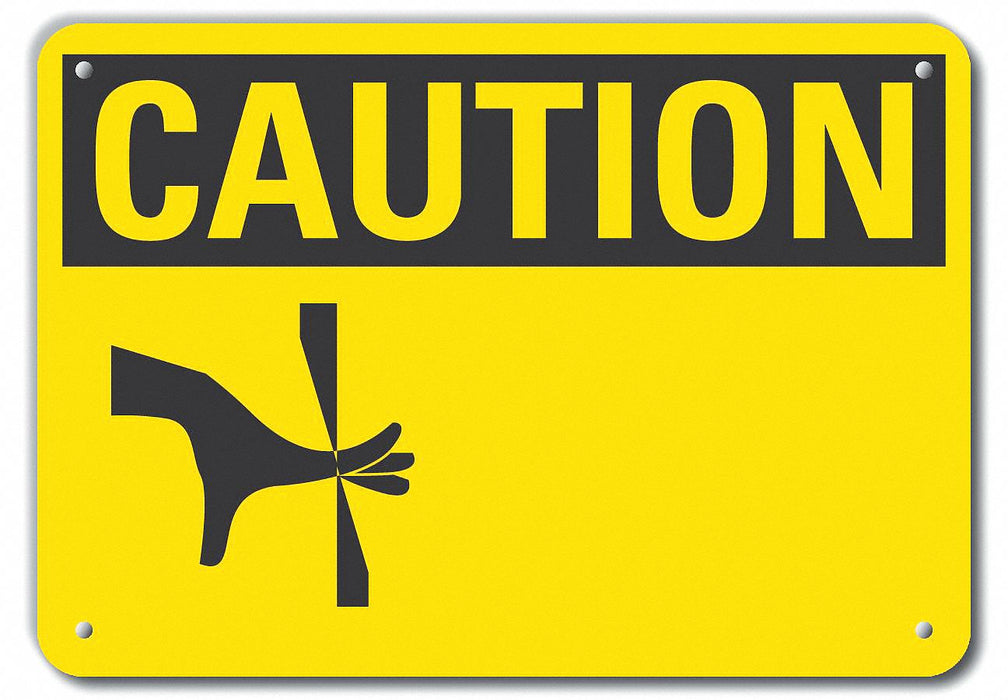 Caution Sign Blank 10 in x 14 in Plastic