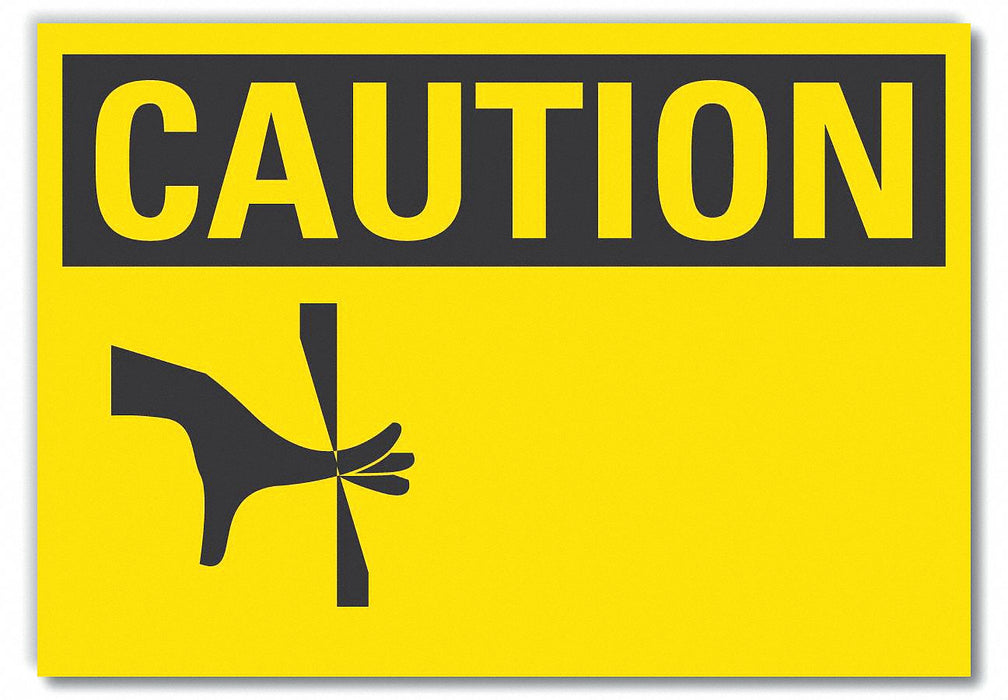 Caution Sign Blank 7inx10in Non-PVC