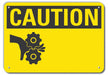 Caution Sign 7 in x 10 in Aluminum