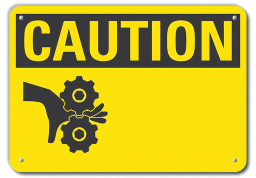 Caution Sign Blank 10 in x 14 in Plastic