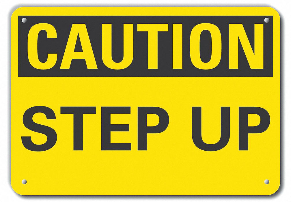 Caution Sign 7 inx10 in Plastic