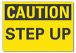 Steps Caution Rflct Label 3.5in x 5in