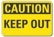 Caution Sign 10 inx14 in Plastic