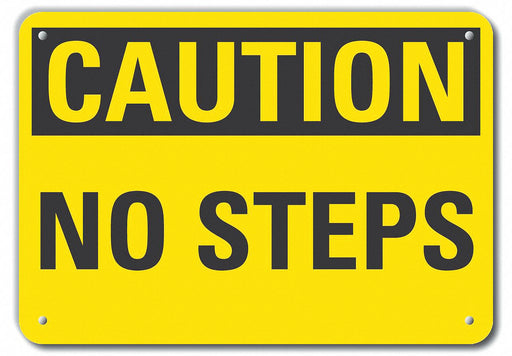 Caution Sign 10 in x 14 in Plastic