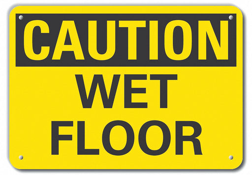 Caution Sign 10 in x 14 in Plastic