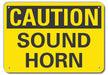 Caution Sign 7 in x 10 in Plastic