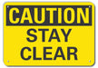 Caution Sign 7 inx10 in Plastic