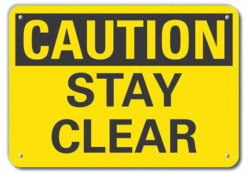 Caution Sign 7 inx10 in Plastic