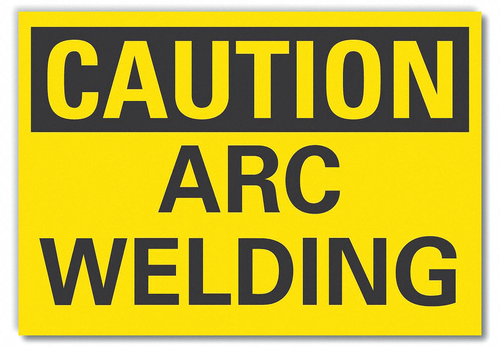 Welding Caution Rflct Label 10inx14in