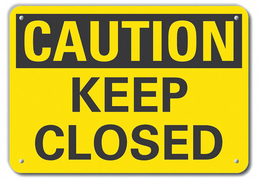 Caution Sign 10 in x 14 in Plastic