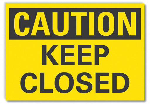 Caution Sign 7in x 10in Non-PVC Polymer