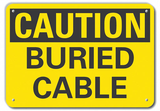Caution Sign 10 in x 14 in Plastic