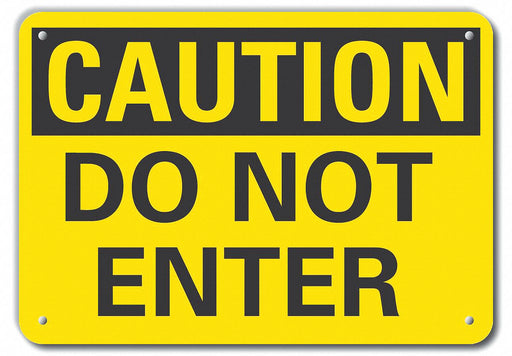 Caution Sign 10 inx14 in Plastic