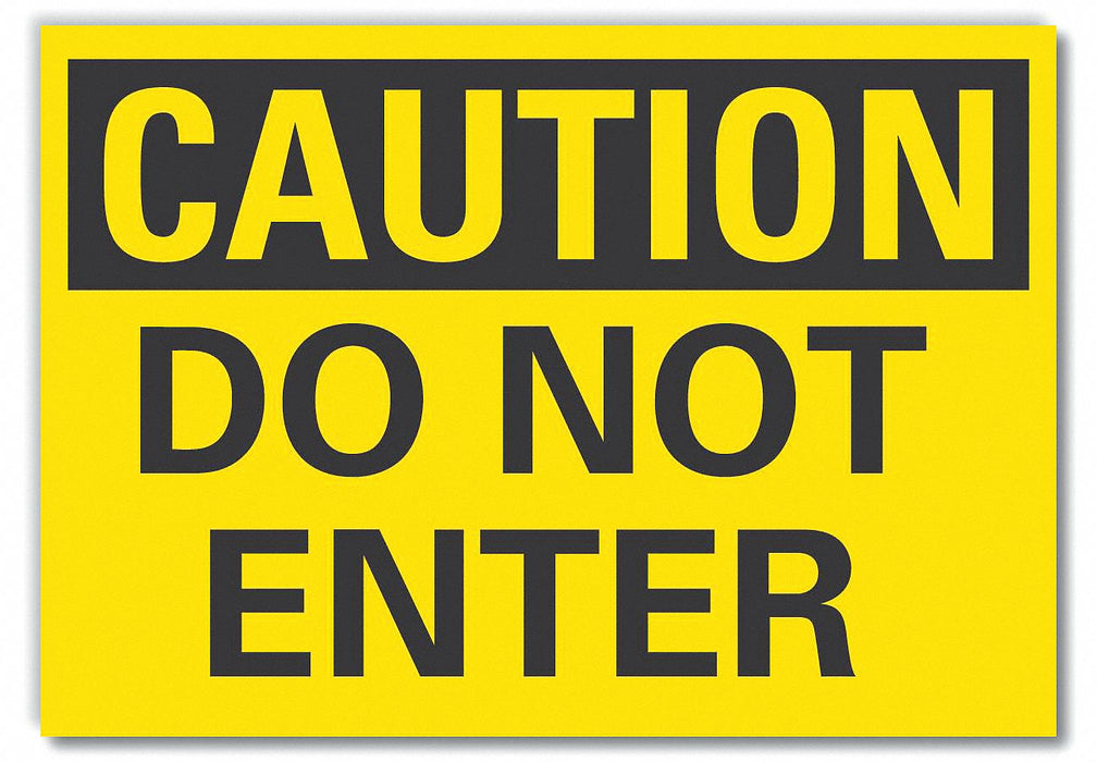 Caution Sign 7inx10in Non-PVC Polymer