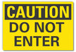 Caution Sign 7inx10in Non-PVC Polymer