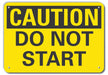 Caution Sign 7 in x 10 in Plastic