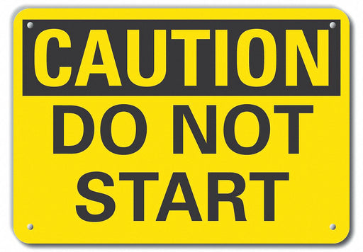 Caution Sign 7 in x 10 in Plastic