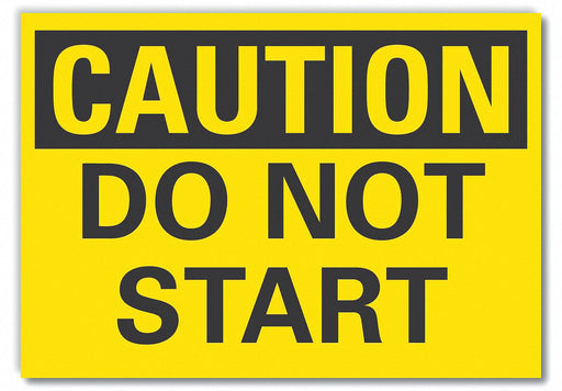 Caution Sign 7in x 10in Non-PVC Polymer