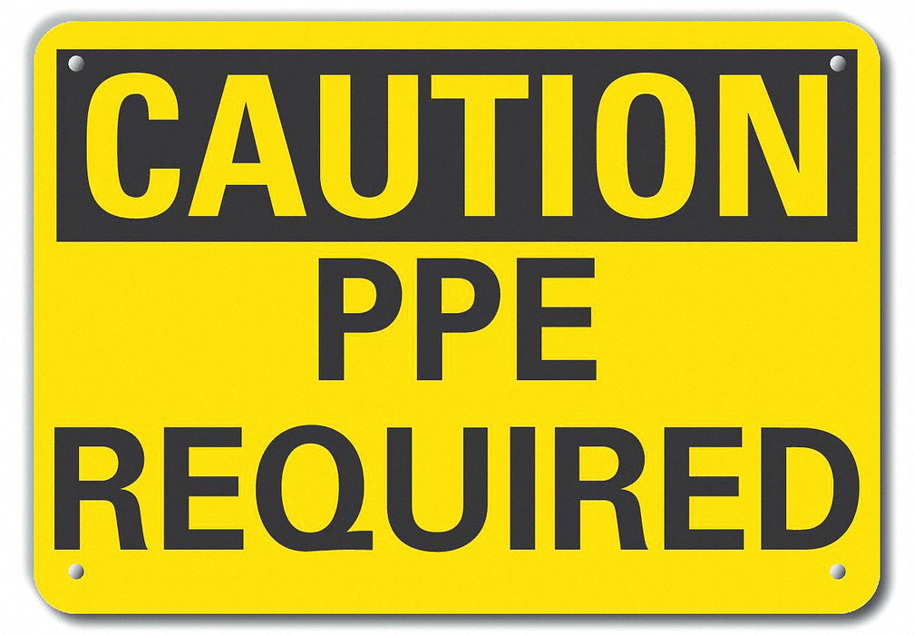 Caution Sign 7 inx10 in Plastic