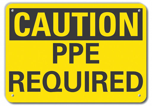 Caution Sign 7 inx10 in Plastic