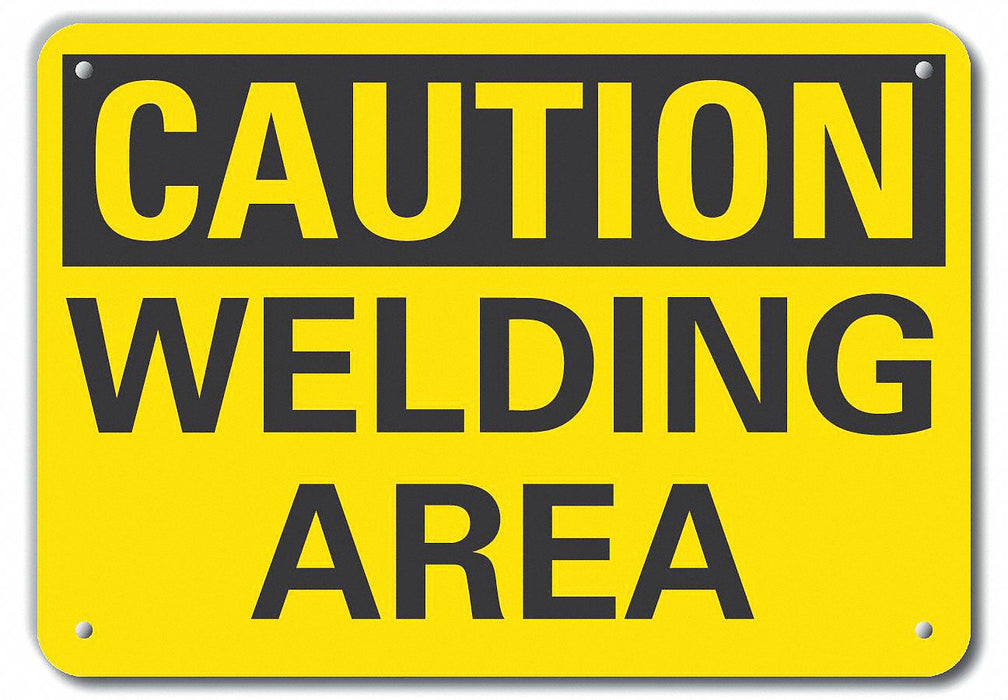 Caution Sign 7 inx10 in Plastic