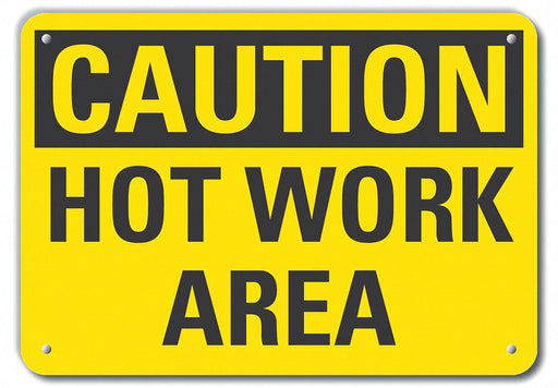 Caution Sign 10 inx14 in Plastic