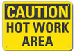 Caution Sign 7 inx10 in Plastic