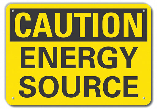 Caution Sign 10 in x 14 in Plastic
