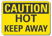 Caution Sign 7 in x 10 in Plastic