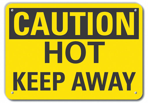 Caution Sign 7 in x 10 in Plastic