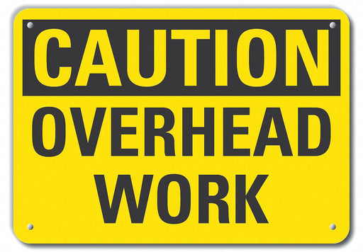 Caution Sign 7 inx10 in Plastic
