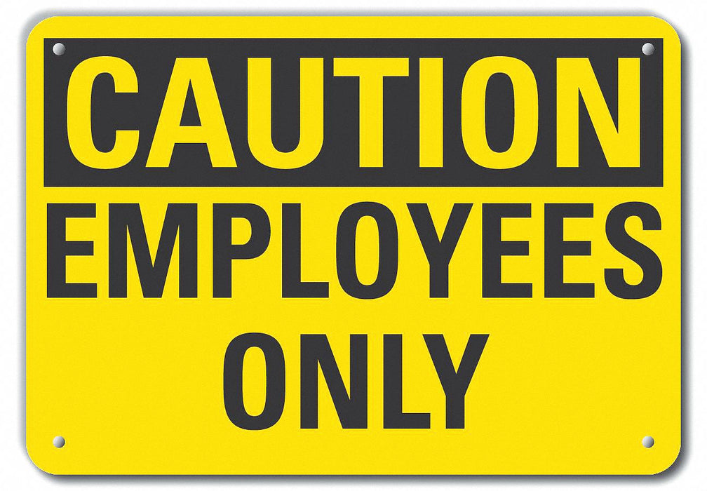 Caution Sign 10 inx14 in Plastic