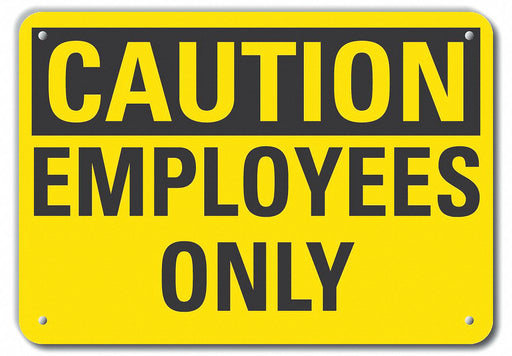 Caution Sign 10 inx14 in Plastic