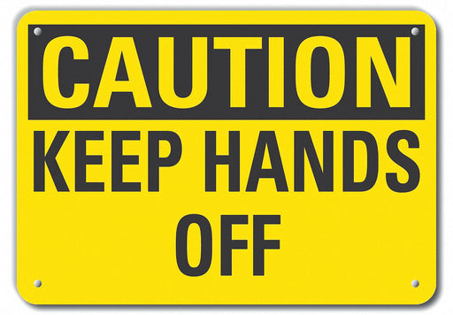 Caution Sign 10 in x 14 in Plastic
