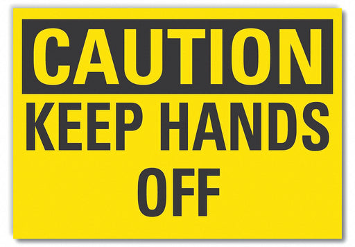 Caution Sign 7inx10in Non-PVC Polymer