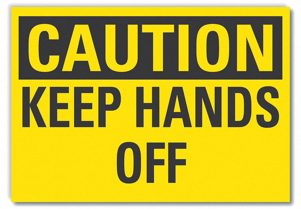 Keep Hands Clear Caut Rflct Lbl 10x14in