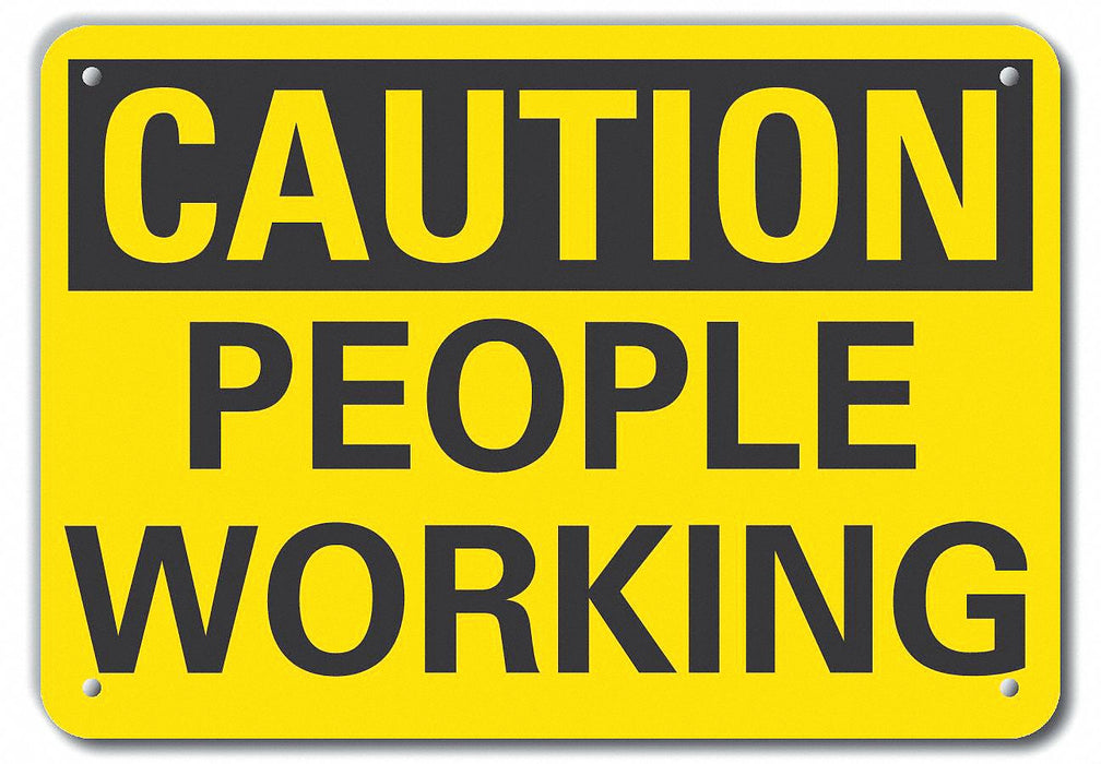 Rflct Accident Prevent Caut Sign 10x14in