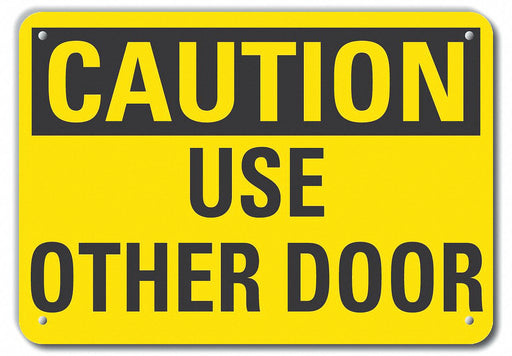 Caution Sign 10 in x 14 in Plastic