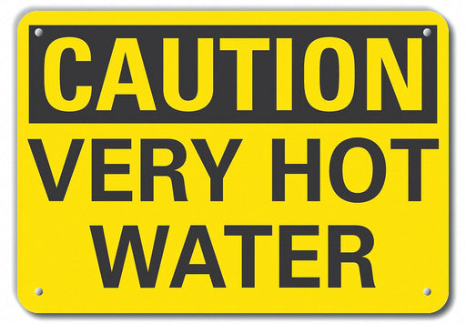 Caution Sign 7 in x 10 in Plastic