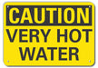 Rflct Hot Caution Sign 10x14in Aluminum