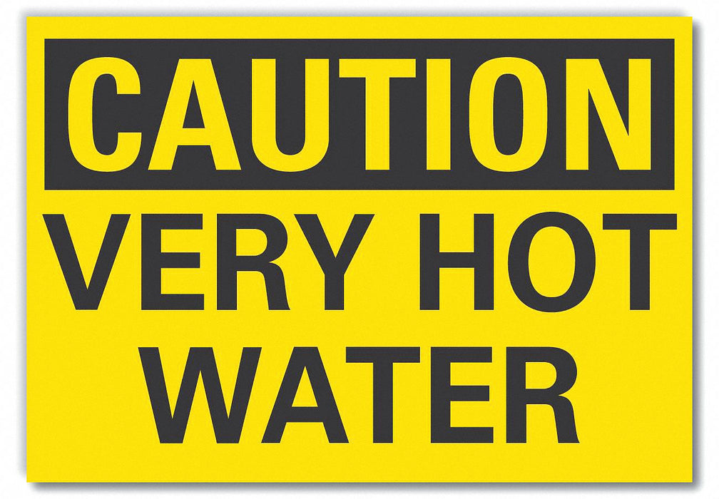 Hot Caution Rflct Label 10 in x 14 in